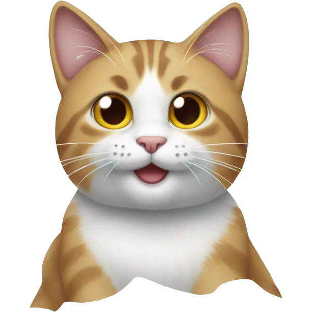 A CAT PLAYING WITH SNOW emoji