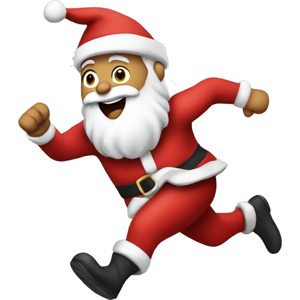 Santa running emoji