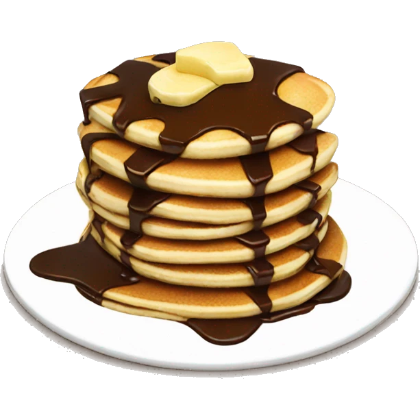 Pancakes with chocolate  emoji