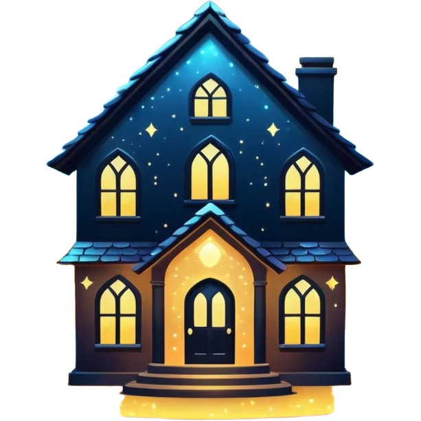 house silhouette with sparkles inside emoji