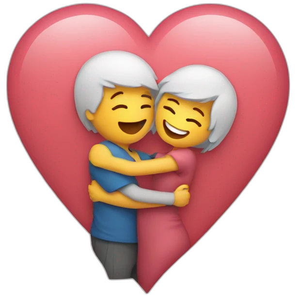 Hug heart emoji