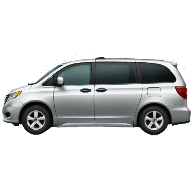 Silver minivan emoji