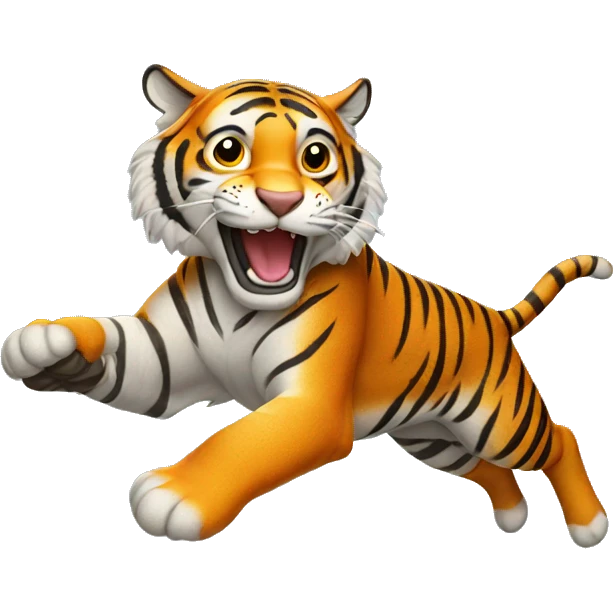 jumping tiger emoji