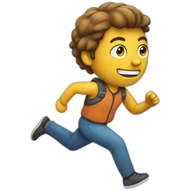 running to work emoji