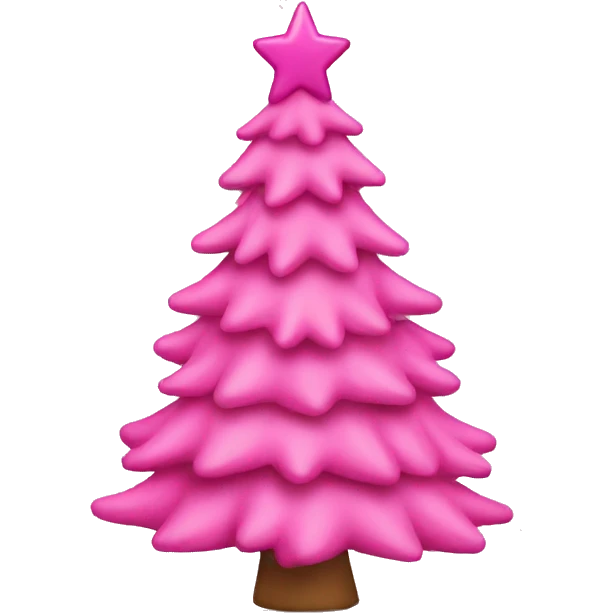 Pink Christmas tree emoji