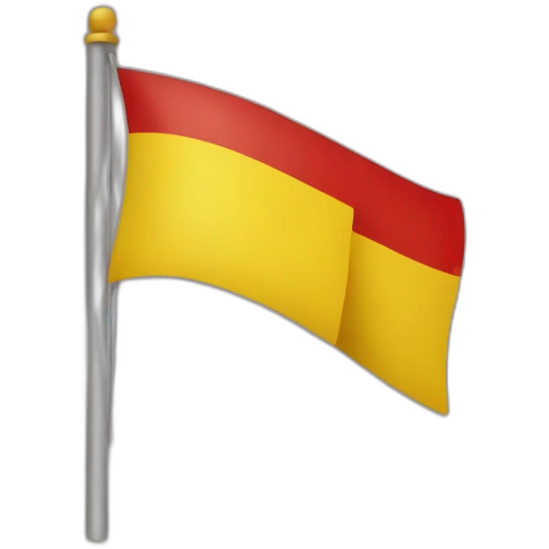 Flag with yellow and red colour emoji