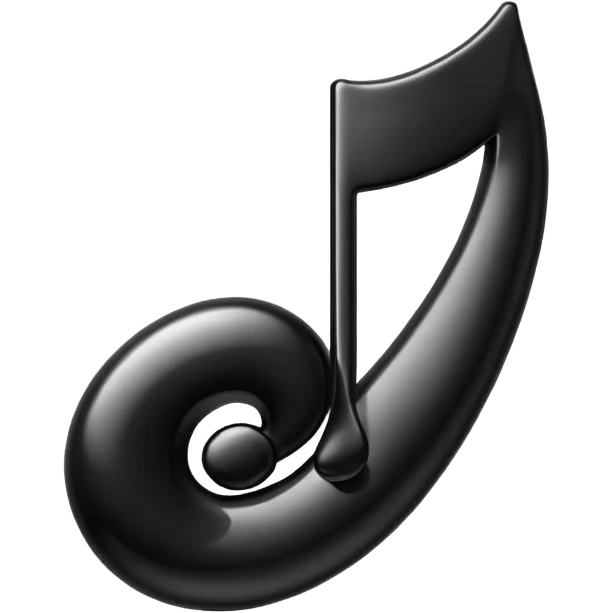 black music note emoji