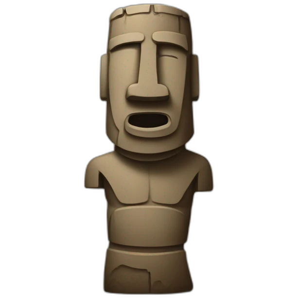 Moai qui boit une biere emoji