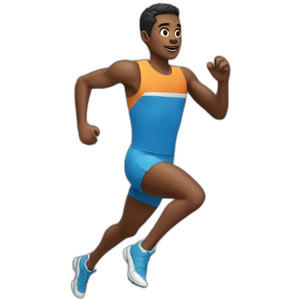 flying runner emoji