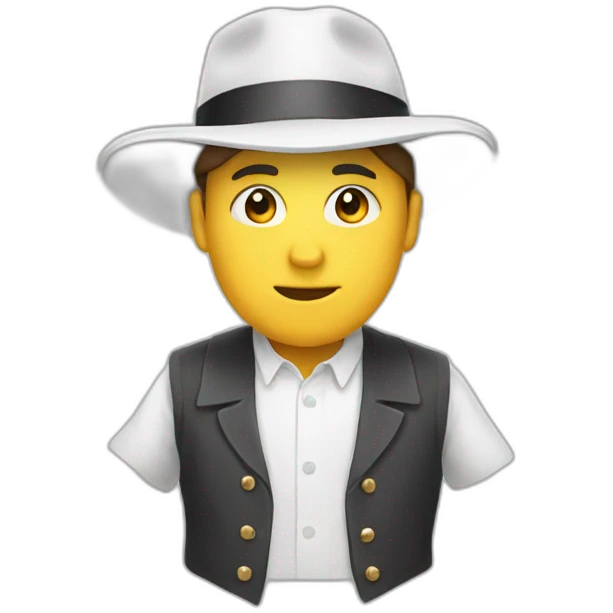 white hat emoji
