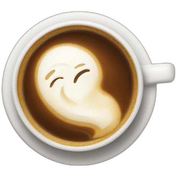 Coffee with wiped cream  emoji