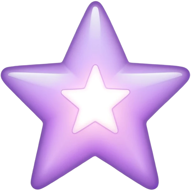 White and pastel purple star emoji