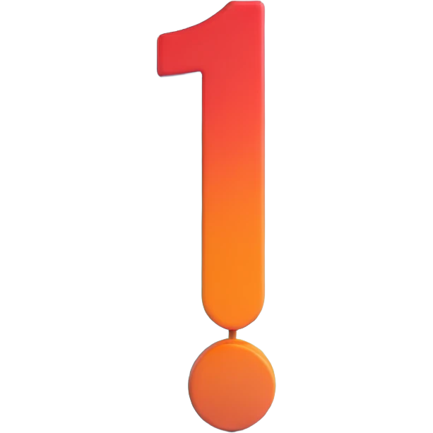exclamation mark with red and orange gradient emoji