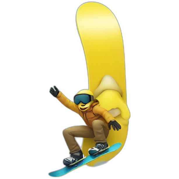 snowboard-banana emoji