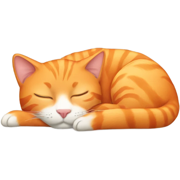 Orange cat sleeping emoji