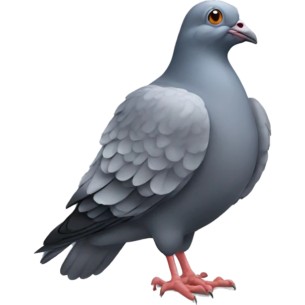 A pigeon with a broken foot emoji