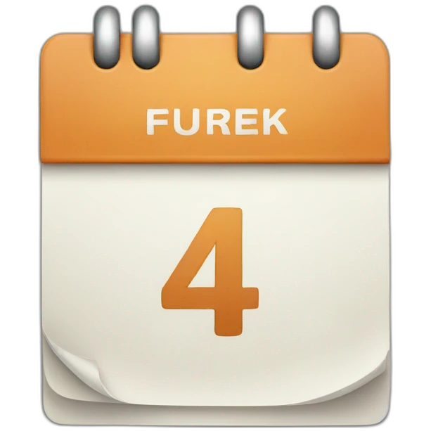 Calendar with number 4 emoji