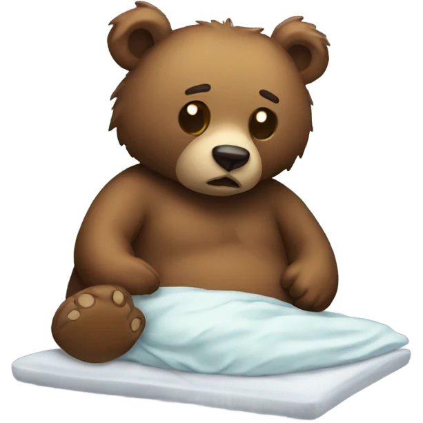 Sick bear emoji