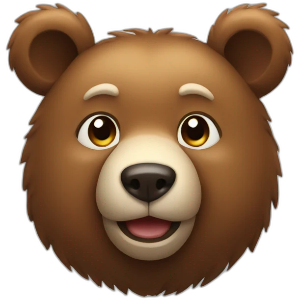 bear with square smile emoji