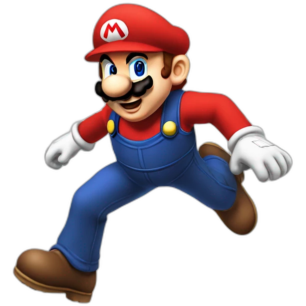 Mario Bros jumping  emoji