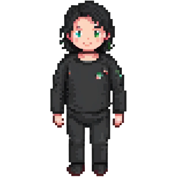 retro RPG style human character, compact proportions emoji