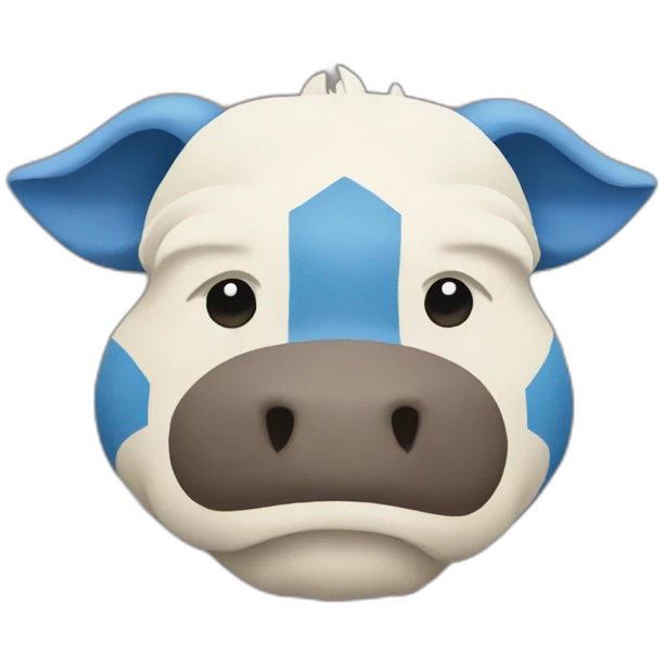 appa from the last Airbender with blue arrow emoji