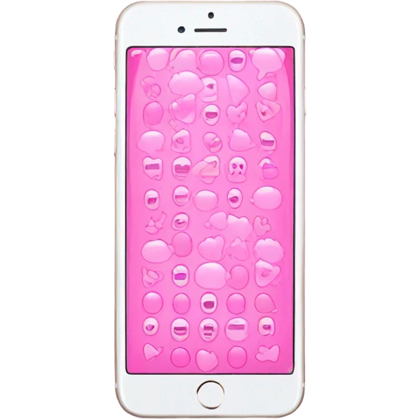 Pink iPhone texting with pink iMessage bubbles emoji