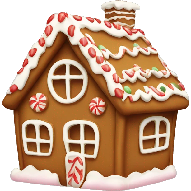 cute gingerbread house emoji