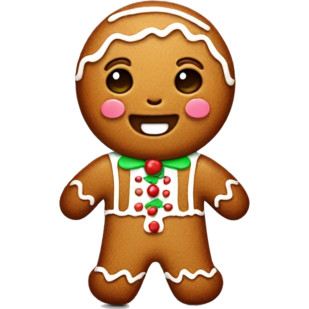 cute gingerbread man  emoji