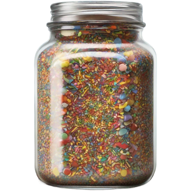 Rainbow Sprinkles in a jar emoji