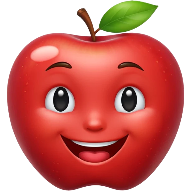 winking face emoji, playful and friendly, apple style emoji