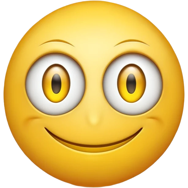 Yellow eye smiley face  emoji