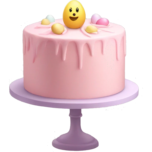 Easter pastel light pink cake emoji