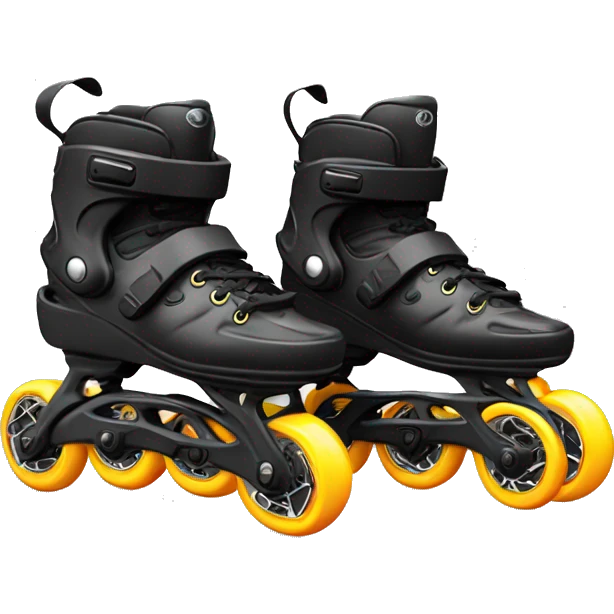 a black rollerblade inline skate, the model called "TWISTER XT" with a more edgy design emoji