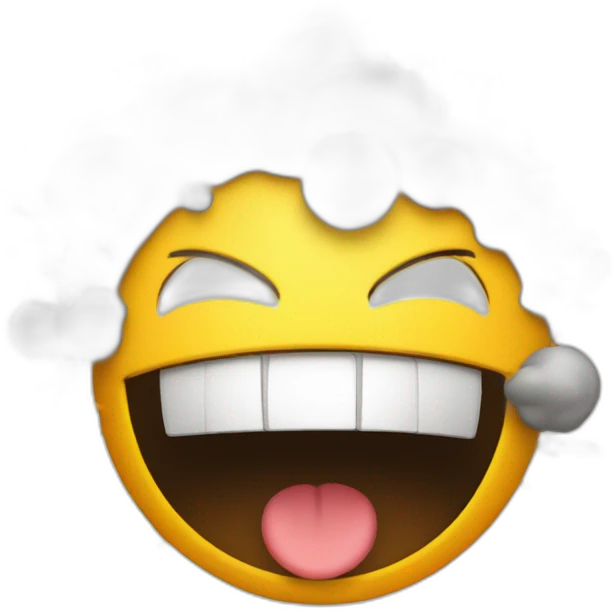 exploding-head-but-smiling emoji