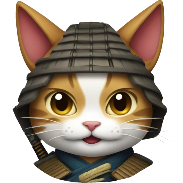 smiling samurai cat emoji