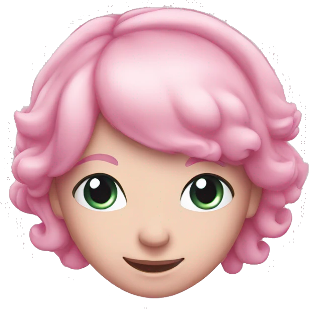 Pink A emoji