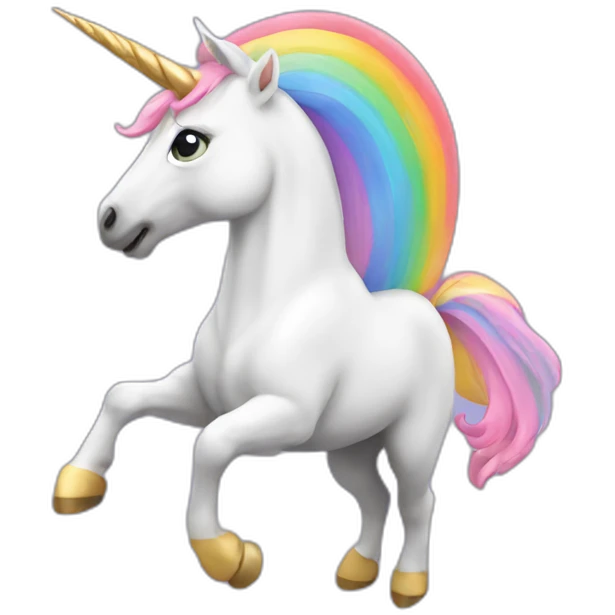 Unicorn-going-up emoji