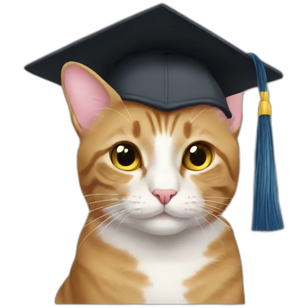 graduating cat emoji