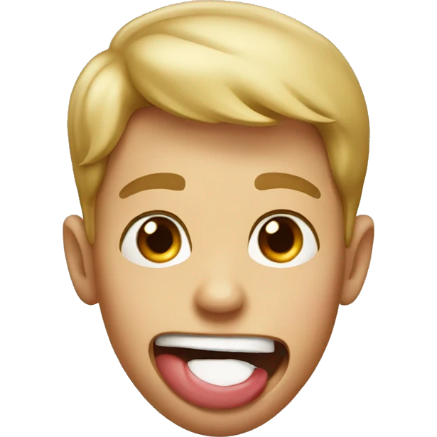a boy with his tongue out  emoji
