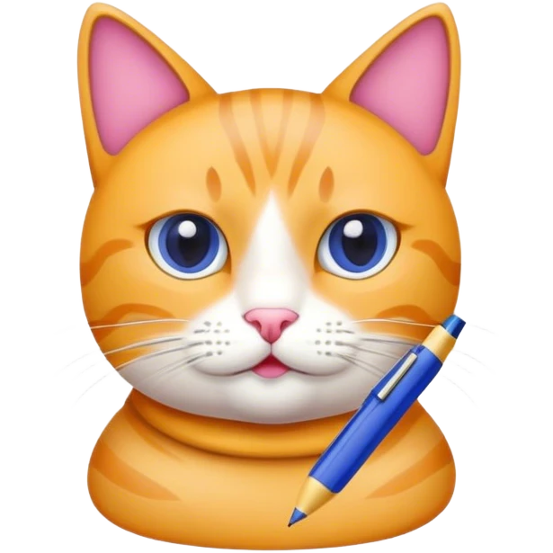 cat with bic emoji