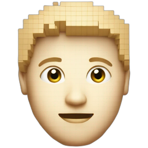 pixelated spreadsheet rectangle head emoji