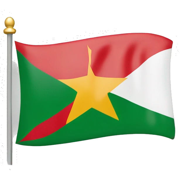 flag of suriname with the star on the left emoji