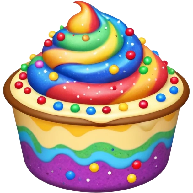 Rainbow galaxy starry pudding emoji