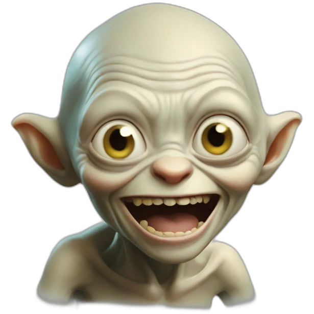 Gollum super happy emoji