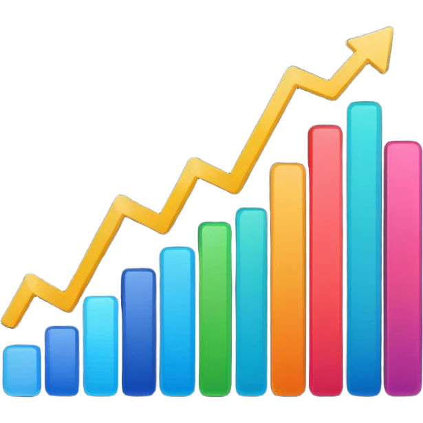 line graph up emoji