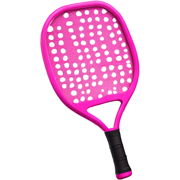 Pink pickleball racket  emoji