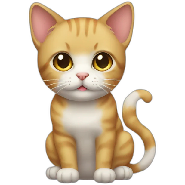squat cute cat emoji