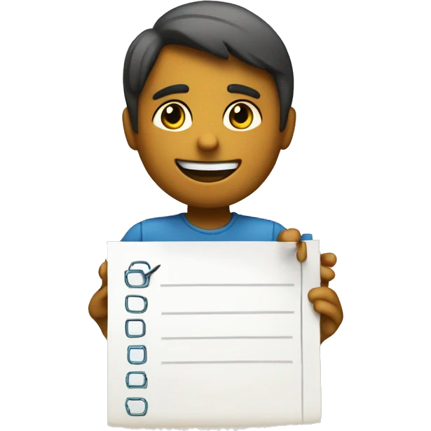 to do list white paper  emoji