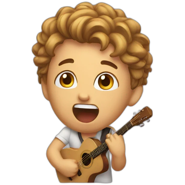 Emoji cantando emoji